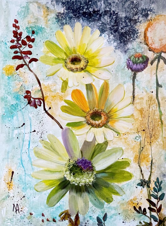 Flower Sympnony No. 5 绘画, 15.8x11.8 in