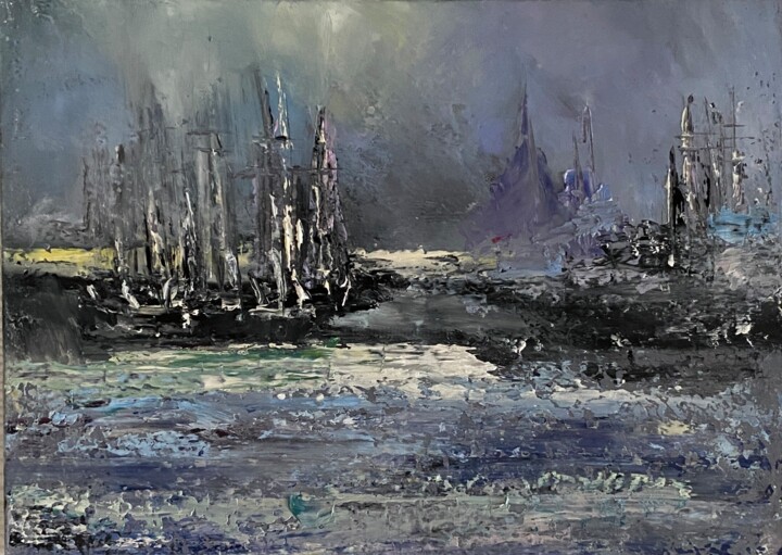 Stormy 绘画, 7.1x9.5 in