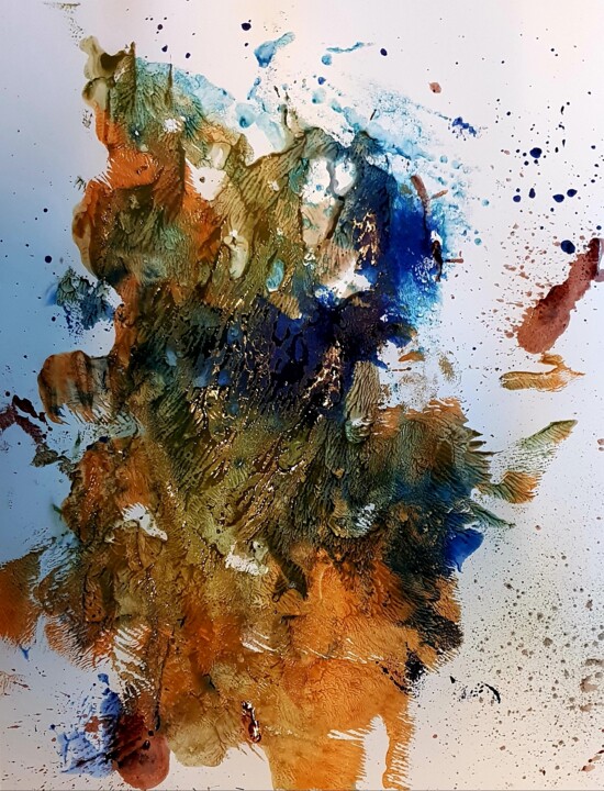 Peinture intitulée "Premier wagonnet 20…" par Chamartin, Œuvre d'art originale, Acrylique