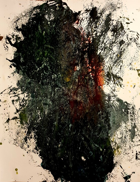 Peinture intitulée "La mine prend l'eau…" par Chamartin, Œuvre d'art originale, Acrylique