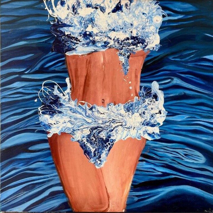 Peinture intitulée "Renaissance" par Delphine Moradi, Œuvre d'art originale, Acrylique