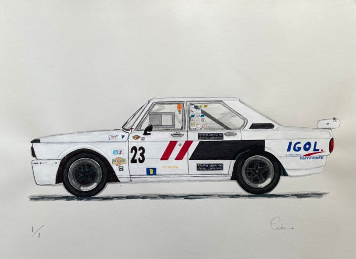 BMW 528 production 图画, 11.4x16.5 in