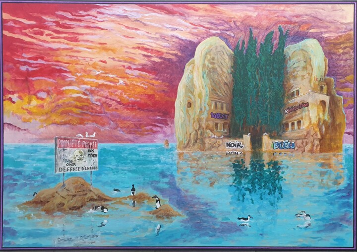 Peinture intitulée "Territoire violé /…" par Laurent Chevrollier, Œuvre d'art originale, Acrylique