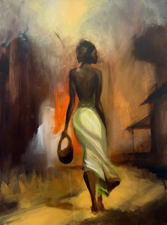 African Beauty 绘画, 31.5x23.6 in