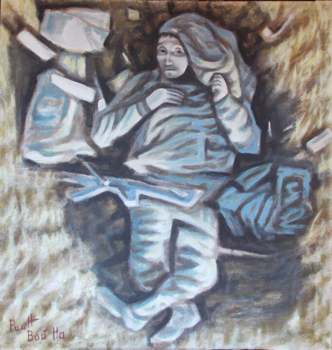 Вой На. 绘画, 35.4x33.5 in