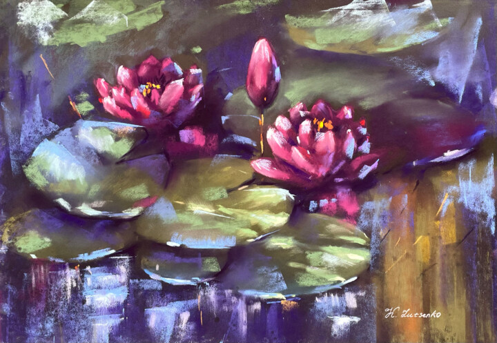 Pond Lilies 图画, 13.8x19.7 in