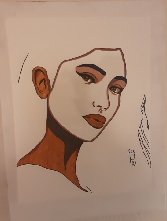 Die schönste Italienerin. 绘画, 25.6x19.7 in