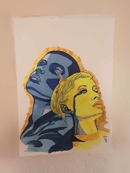Die Tränen der Ukrainer. Pittura, 33,9x24 in