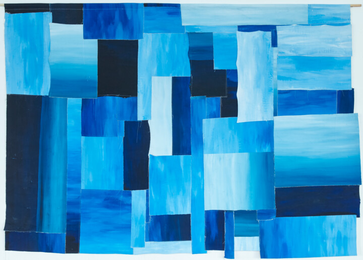 Painting titled "Reconfiguring Gradi…" by Simon Findlay, Original Artwork, Acrylic