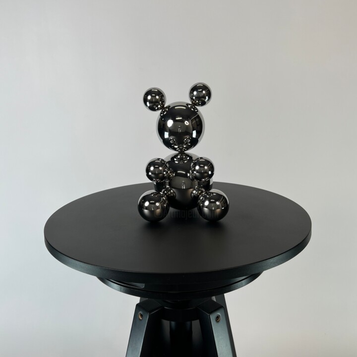 Small Stainless Steel Bear 'Kerry' 雕塑, 8.1x5.3 in