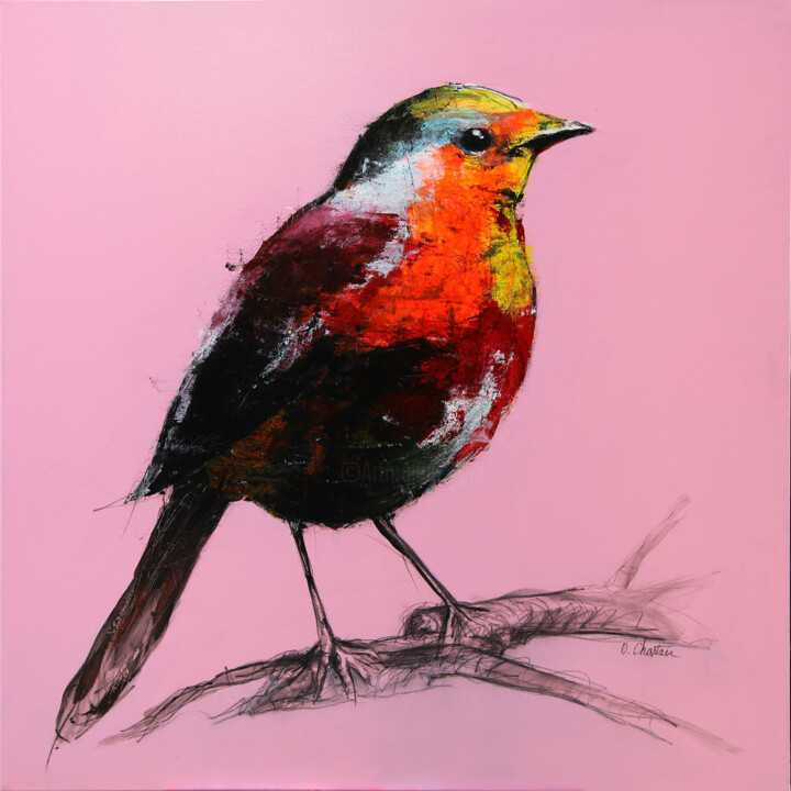 OISEAU 10 绘画, 39.4x39.4 in