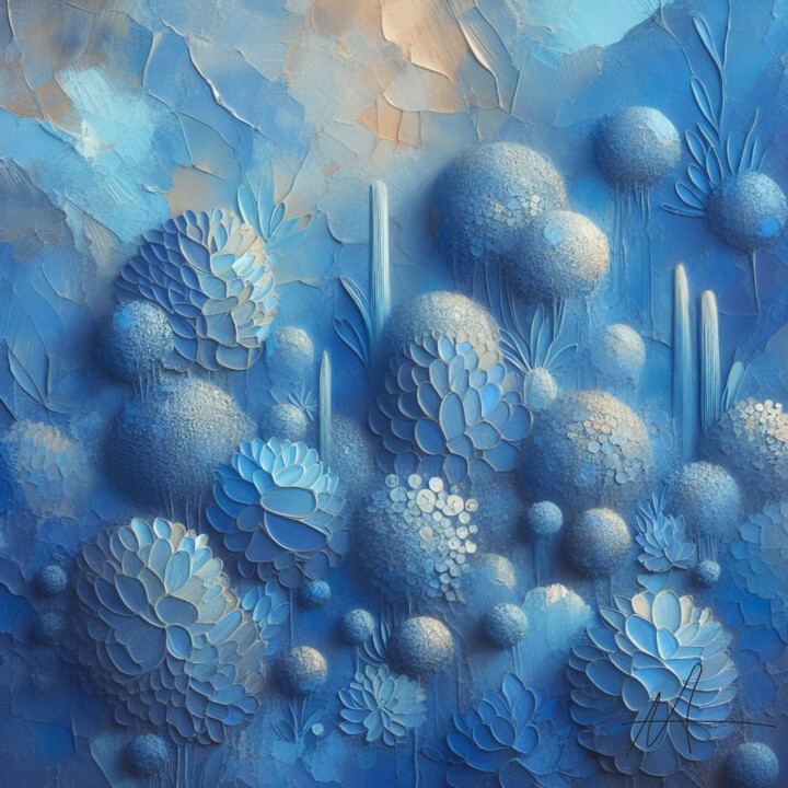 forêt bleue 数字艺术