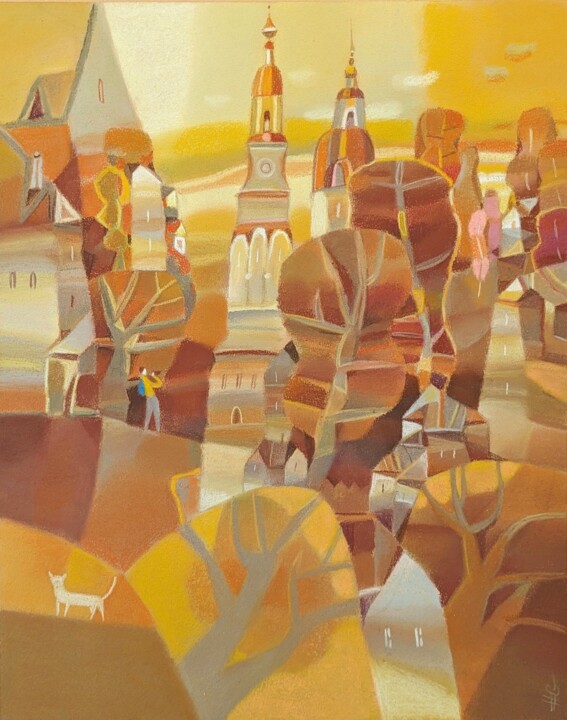 Sunny day/ cityscape Tablo, 19,7x15,8 in