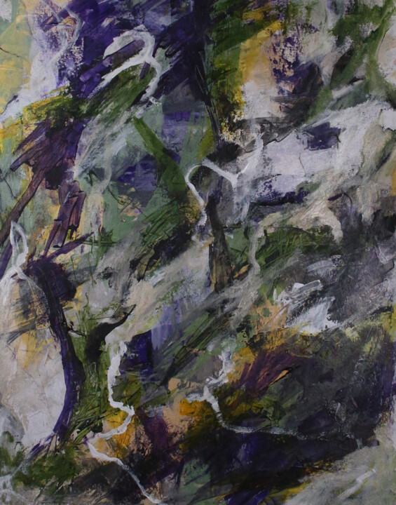 Bergnebel 绘画, 25.2x19.7 in