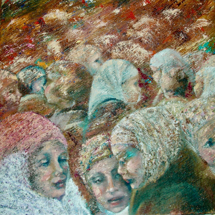Pintura titulada "Chit Chat" por Dorienne Carmel, Obra de arte original, Oleo