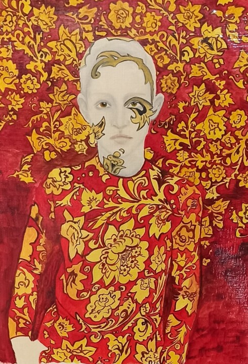 Le Khokhloma ou Le Graçon Doré 绘画, 15.8x11.8 in