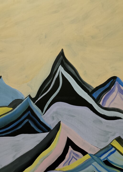 Mountains 23 Pittura, 15,8x11,8 in
