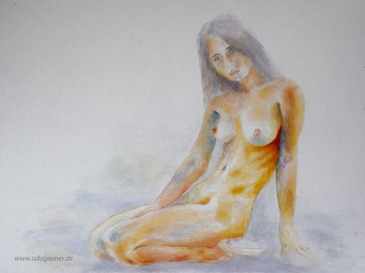 Akt Aq 22/10 绘画, 11.8x15.8 in