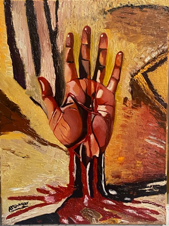 Crimson Hand of the Desert 绘画, 16x12 in