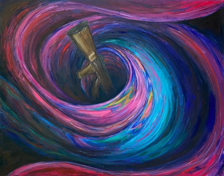 The beauty will save the world ?! 绘画, 28.7x36.2 in