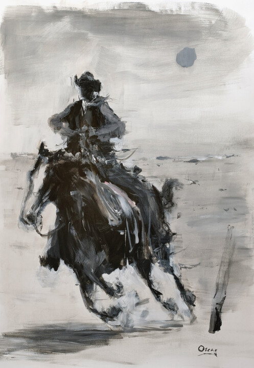 cowboy 5 绘画, 38.6x26.8 in