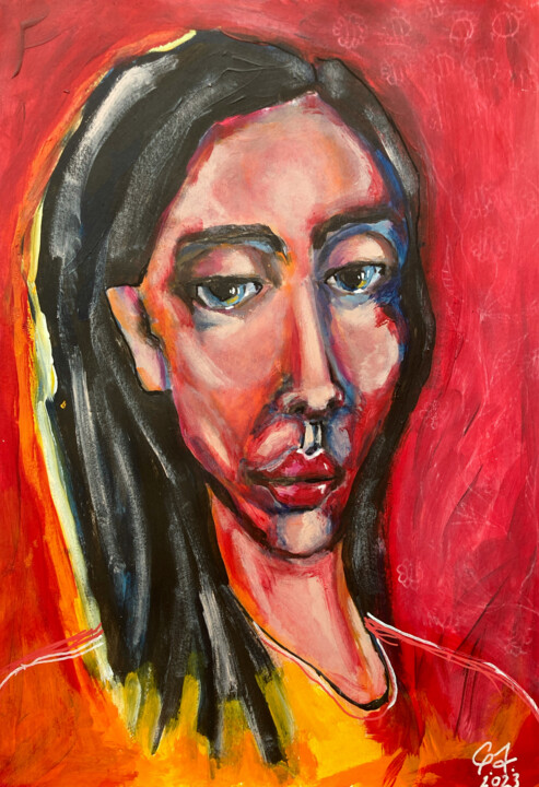 Rosa 绘画, 11.7x8.3 in