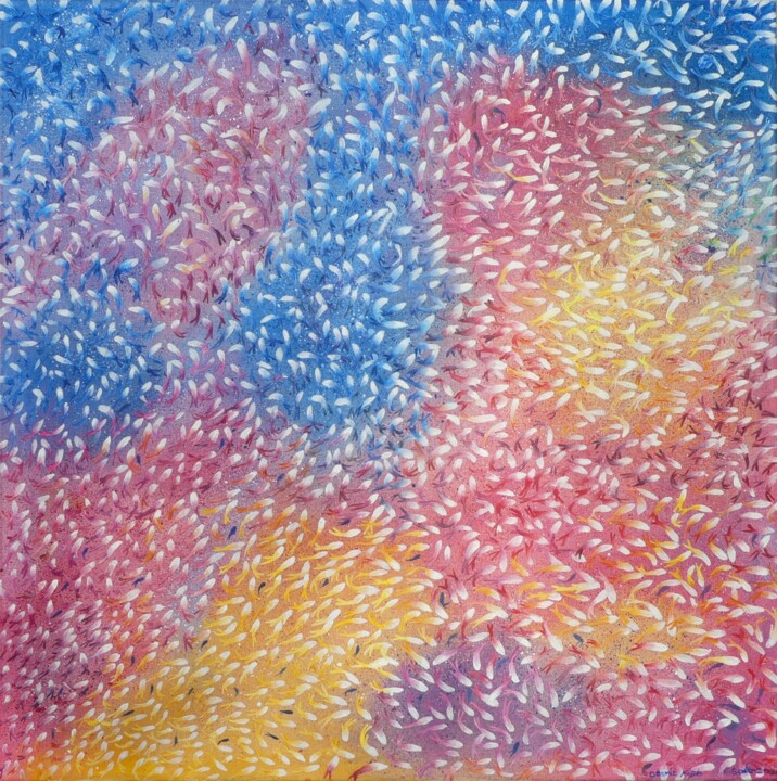 Cosmic Fish #2 绘画, 23.6x23.6 in