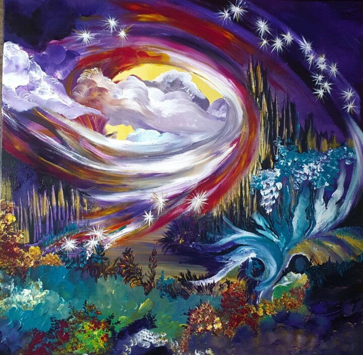 Paradise Gained 绘画, 23.6x23.6 in