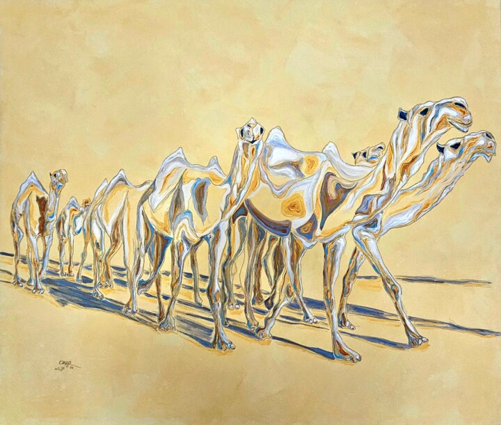 Painting titled "Simplicity 2" by Omar Yousef Alrashed, Original Artwork, Acrylic