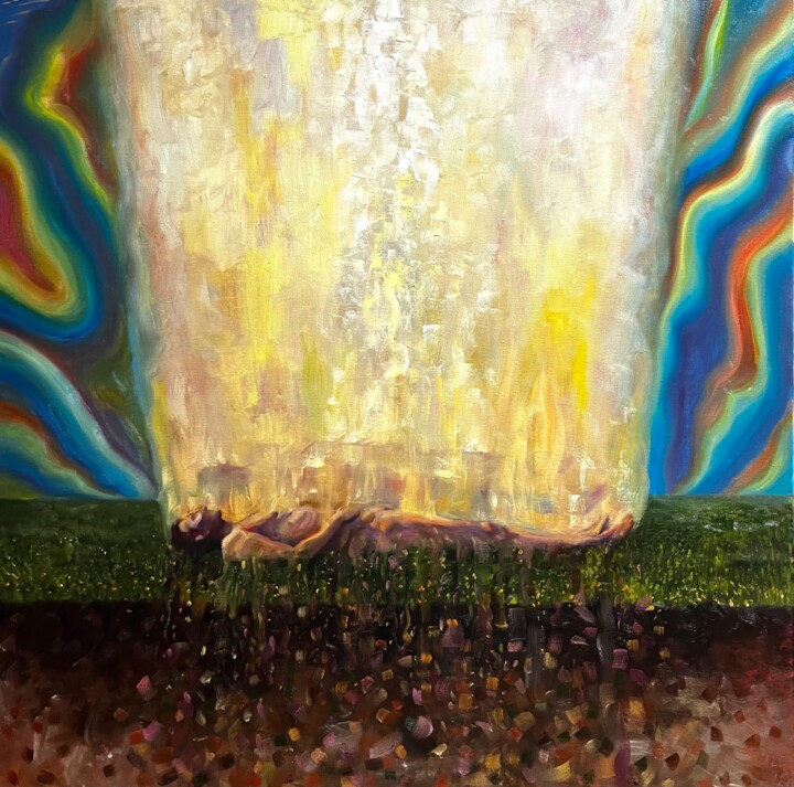“Transition” 绘画, 39.4x39.4 in