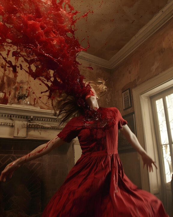 The Lady in Red 数字艺术