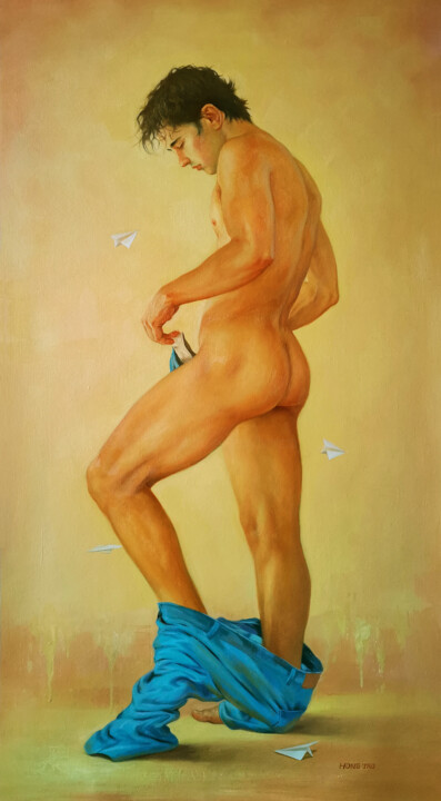 绘画,  34.1x18.1 in 