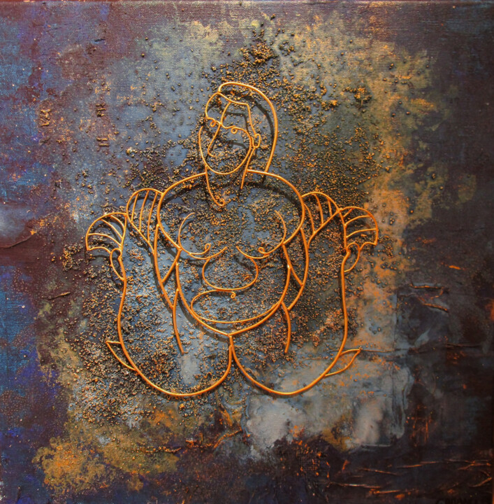 Sirène Bifide 绘画, 15.8x15.8 in