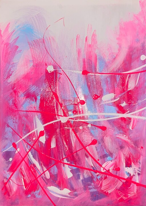 Schilderij getiteld "Neon Dreams: A Symp…" door Isa Wulfers, Origineel Kunstwerk, Acryl