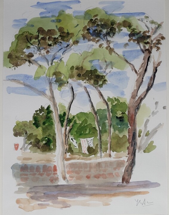 Le linge qui sèche Painting, 13.4x10.6 in