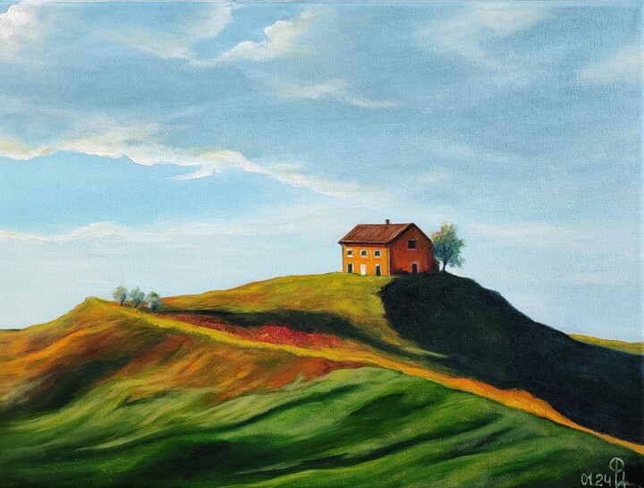 Pittura intitolato "EN ÉTÉ" da Irina Furaseva, Opera d'arte originale, Olio Montato su Telaio per barella in legno