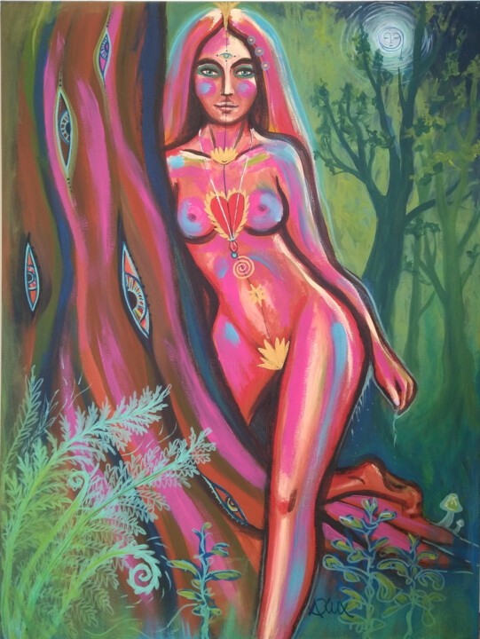 Rote Frau 2022 Картина, 31,5x23,6 in
