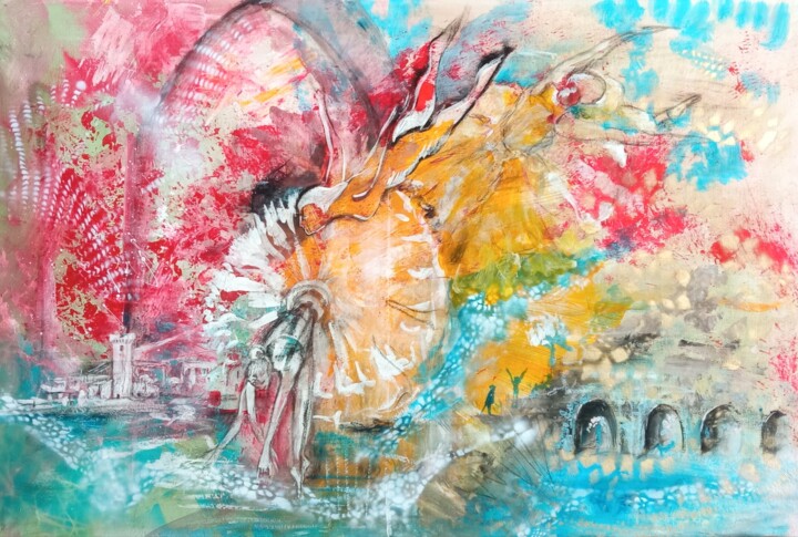 Caos pirotecnico 绘画, 23.6x35.4 in