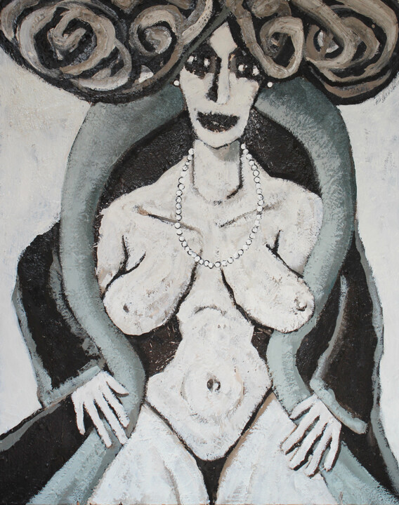 Una veneciana. - A venetian. 绘画, 64.2x51.2 in