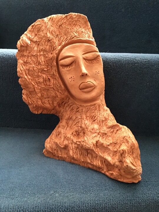 Arbre et visage endormis 雕塑, 10.2x9.5 in
