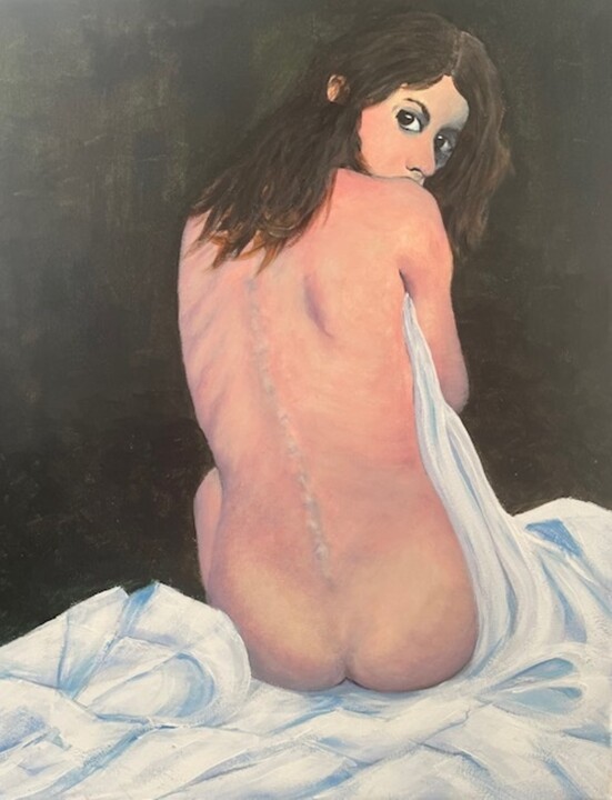 Painting titled "C'est qui?" by Jacques Dolley, Original Artwork, Acrylic