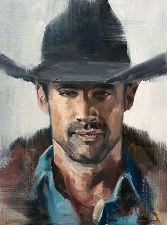 Cowboy No.55 绘画, 16x12 in