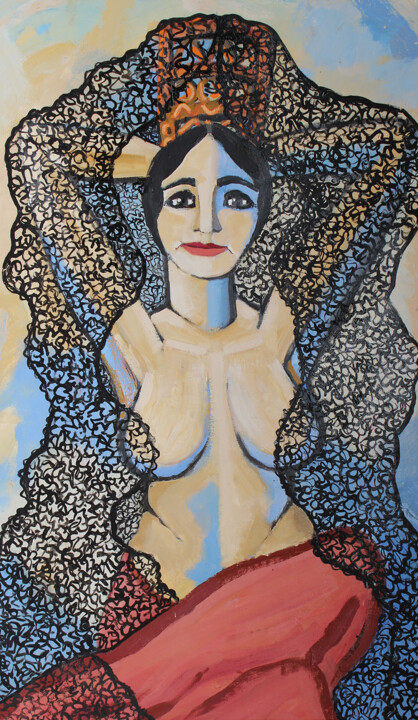 Saeta. 绘画, 51.6x30.3 in