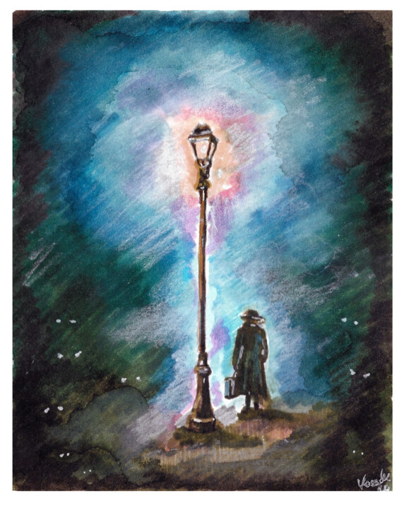 Painting titled "Dreams - Light" by Jakub Kossakowski (Art After Hours), Original Artwork, Watercolor
