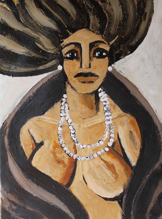 Una señorita de Florencia. - A lady from Florencia. 绘画, 37.8x27.6 in