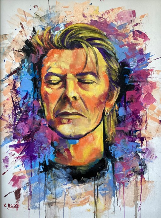 Stardust Serenade: A Tribute to David Bowie 绘画, 31.5x23.6 in