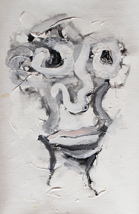 El barítono. - The baritone. 绘画, 15.8x11 in