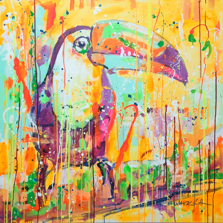 Happy Toucan 绘画, 47.2x47.2 in
