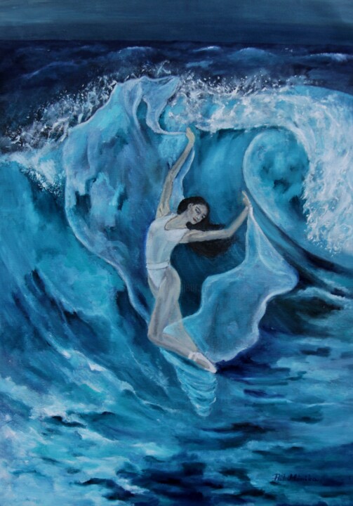 Dance of the Waves 绘画, 23.6x15.8 in