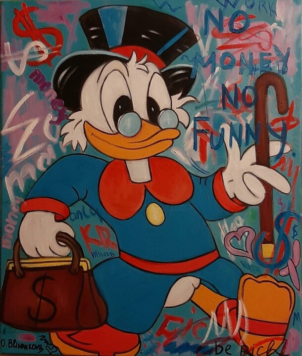 No money-no funny 绘画, 23.6x19.7 in